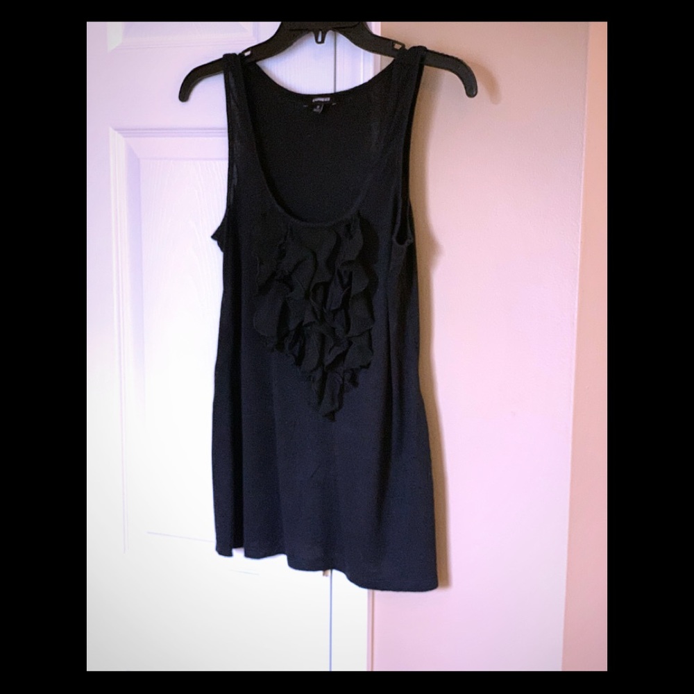 Express sleeveless ruffled top